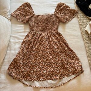 Princess Polly brown flower dress, size S | 6